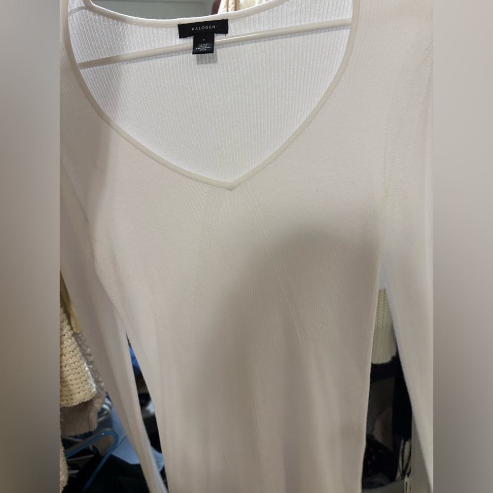 Halogen Ivory Ribbed Knit Top - Picture 4 of 4